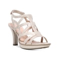thumbnail image 1 of NATURALIZER Womens Gray 1/2" Platform Strappy Cushioned Danya Almond Toe Block Heel Slingback Sandal 9 W, 1 of 5