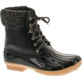 thumbnail image 1 of NATURE BREEZE DUCK-02 Women Stitching Lace Up Side Zip Waterproof Insulated Boot, Black, 8, 1 of 4