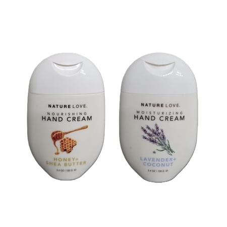 NATURE LOVE Hand Cream Gift Set, Lavender Coconut and Honey Shea Butter, 2 Pack
