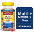 thumbnail image 1 of Nature Made Mens Multivitamin + Omega-3 Gummies for Daily Nutritional Support, 90 Count, 1 of 10