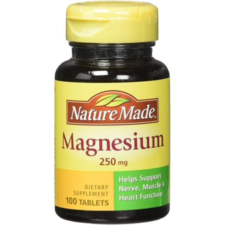 NATURE MADE Magnesium, 250 mg, Tablets, 100 ct