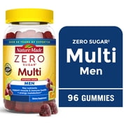Nature Made Zero Sugar Mens Multivitamin Gummies, Sugar Free Gummies, 96 Count