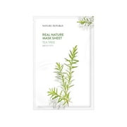 NATURE REPUBLIC Real Nature Mask Sheet Tea Tree for Pore Care for Oily and/or Sensitive Skin 1 Sheet 0.78 fl.oz.