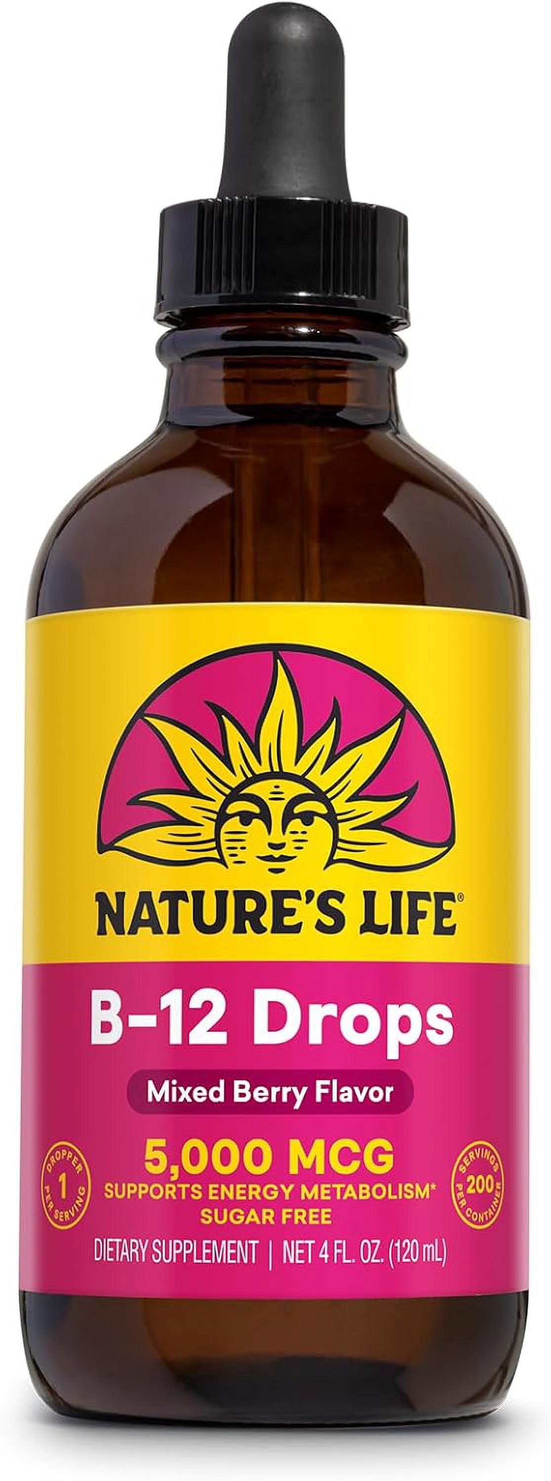 NATURE'S LIFE B12 Drops 5000 mcg Vitamin B12 Methylcobalamin Liquid