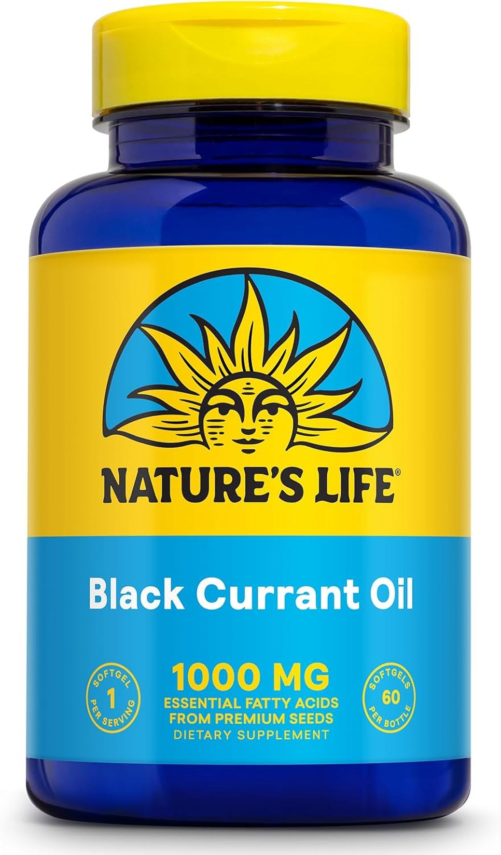 NATURE'S LIFE Black Currant Seed Oil 1000mg Black Currant Oil