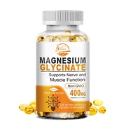 NATURES LIVE Magnesium Glycinate 400mg, High Absorption Chelated Magnesium for Muscle, Nerve & Sleep Support, 120 Capsules