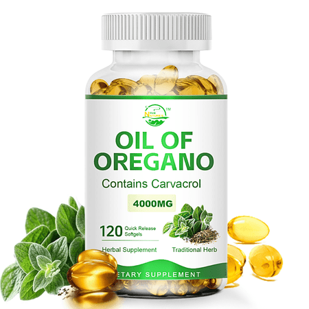 NATURE'S LIVE Oil of Oregano with Black Seed Oil, 2 in 1 Oregano Supplement for Immune Health, Retains High Concentrated Carvacrol & Thymoquinone, 120 Softgels