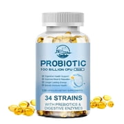 NATURES LIVE Probiotics 100 Billion CFU, 34 Strain Probiotic Supplement for Digestive Health & Immune Support, Shelf Stable Gut Health Formula, 120 Capsules
