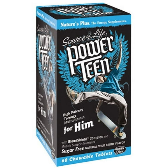 NaturesPlus POWER TEEN (HIS) CHEWABLE 60