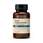Natures Sunshine Super Supplemental Complete Multivitamin with Minerals, Antioxidants & More for Nutritional Gaps, Overall Health, Immune & Energy Support. 120 Tabs