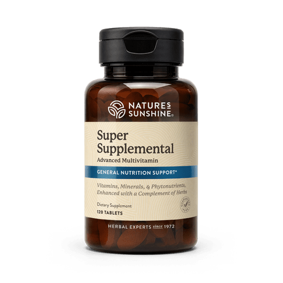 Nature's Sunshine Super Supplemental: Complete Multivitamin with Minerals, Antioxidants & More for Nutritional Gaps, Overall Health, Immune & Energy Support. 120 Tabs