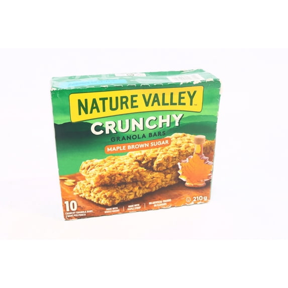 NATURE VALLEY Crunchy Maple Brown Sugar Granola Bars, 10 Count, 210g/7.4 oz., {Imported from Canada}