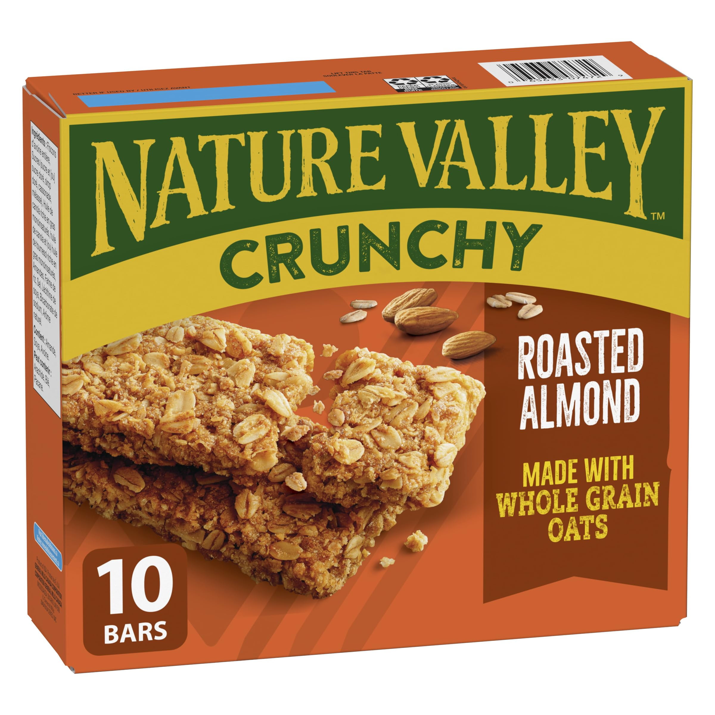 NATURE VALLEY Crunchy Roasted Almond HYZ01 Granola Bars, 10-Count, Box ...