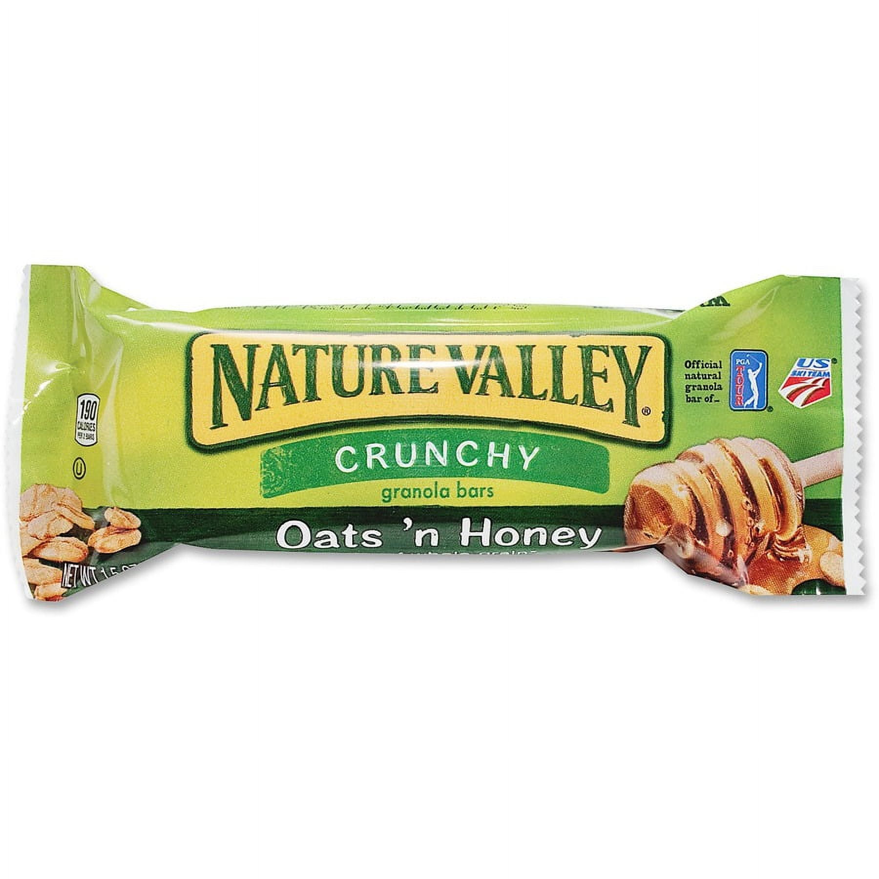 NATURE VALLEY Oats/Honey Granola Bar - Crunch, Honey Touched Oat - 1.50 oz - 18 / Box