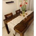 thumbnail image 1 of NATURE4U Macrame Table Runner Boho Table Runner Perfect for Bohemian Decor Boho Wedding Table Decor Hand Woven Off White Runners for Dining Room Coffee Table Decorations for Home 13 x 84 inches, 1 of 5