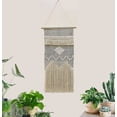 thumbnail image 1 of NATURE4U Woven Wall Hanging Home Decor Bohemian Beige Geometric Handmade Art Decor with Fringe and Tassle-Elegant Apartment Bedroom Dorm Room Door Decoration, 17.5" W x 32" L, 1 of 4