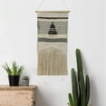 thumbnail image 1 of NATURE4U Woven cotton Wall Hanging Home Decor Bohemian Beige Geometric Hand Crafted 100% cotton Art Decor with Fringe and Tassel Elegant Apartment Bedroom Dorm Room Door Decoration, 17.5" W x 32" L, 1 of 3