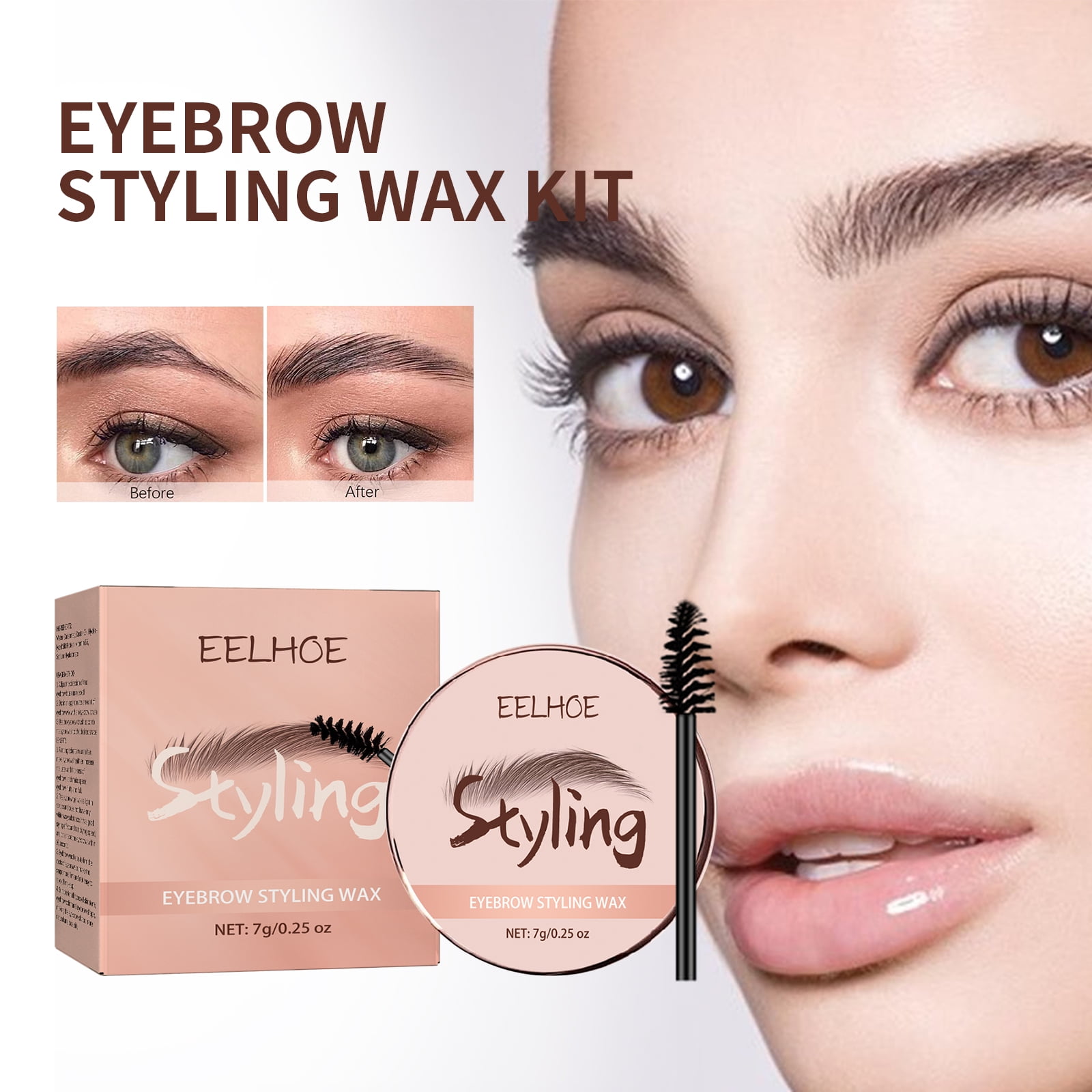 NATUREASY Eyebrow Wax, Eye Brow Gel Clear for Lamination Effect