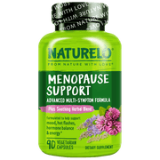 NATURELO Menopause Supplements for Women, Herbal Blend with Black Cohosh for Menopause Hot Flashes Advanced Estrogen Multi-Symptom Formula 90 Capsules
