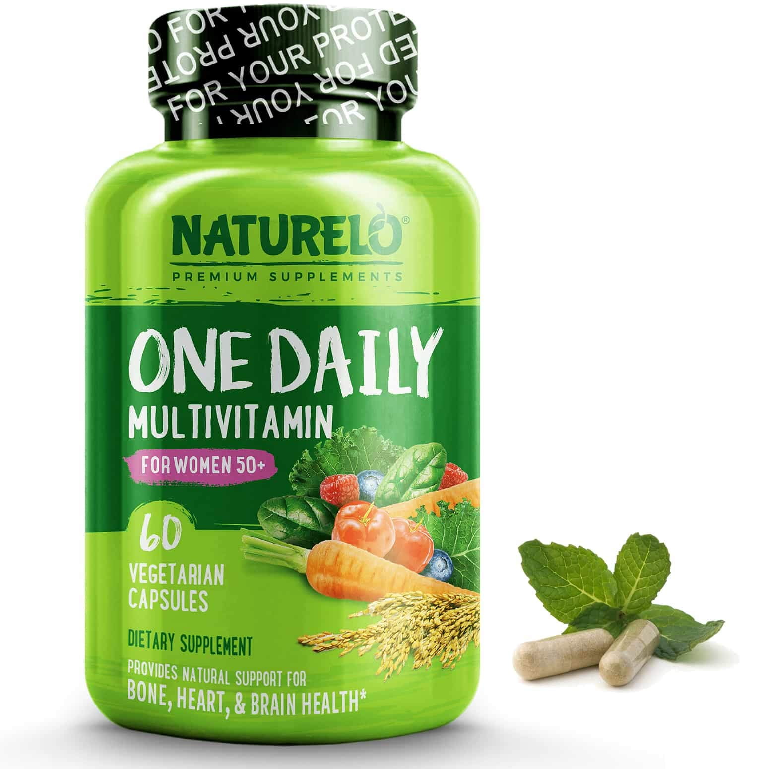 NATURELO One Daily Multivitamin for Women 50+ (Iron Free) Menopause