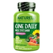 NATURELO One Daily Multivitamin for Women 50+ (Iron Free) - Menopause Support for Women Over 50 - Whole Food Supplement - Non-GMO - No Soy - 60 Capsules