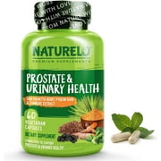NATURELO Prostate & Urinary Health, Comprehensive Formula with Saw Palmetto, Pygeum, Tumeric, Plant Sterols, Broccoli and Lycopene, 60 Vegetarian Capsules