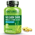 thumbnail image 1 of NATURELO Vegan DHA - Omega 3 Oil from Algae - Supplement for Brain, Heart, Joint, Eye Health - Provides Essential Fatty Acids for Women, Men and Kids - Complements Prenatal Vitamins - 60 Softgels, 1 of 9