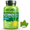 NATURELO Vitamin D 2500 IU Plant Based from Lichen Natural D3