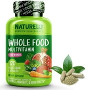 NATURELO Whole Food Multivitamin for Women - with Vitamins, Minerals, Organic Extracts - Supplement for Energy and Heart Health - Non GMO - 120 Vegan Capsules