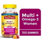 Nature Made Womens Multivitamin + Omega-3 Gummies for Daily Nutritional Support, 150 Ct