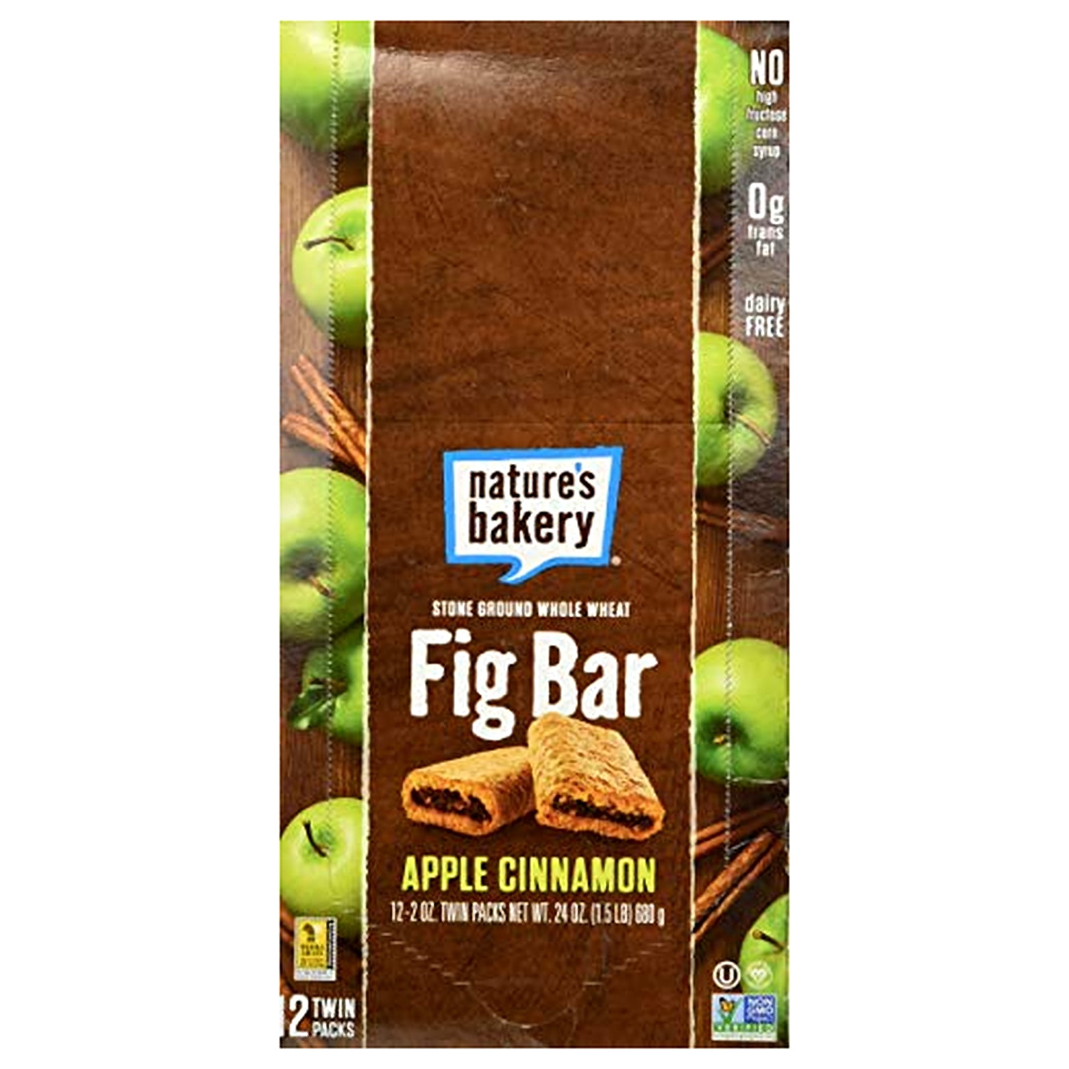 NATURES BAKERY, BAR FIG WW APPLE CINNAMON, 2 oz, (Pack of 12)