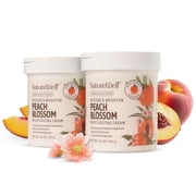 NatureWell Peach Blossom Restore & Brighten Moisturizing Body Cream, Pack of 2 16 Oz Each