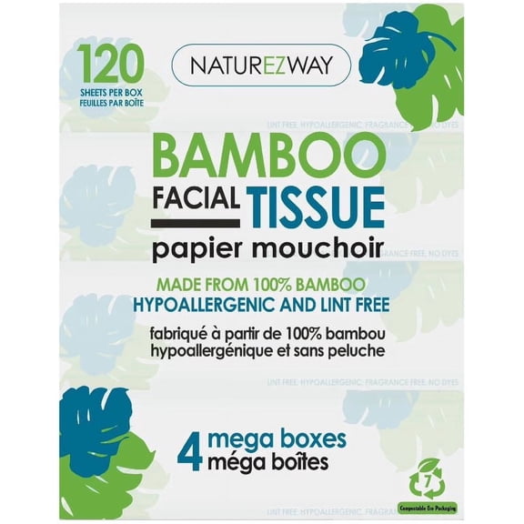 Bamboo 2-Ply Facial Tissue | for Bathroom & Restroom Use