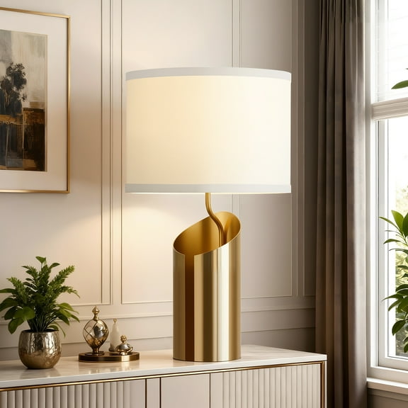 NATYSWAN 21.8-Inch Compact Table Lamp with On/Off Switch, Industrial Metal Design for Desk, Office, or BedroomNot Included Bulb