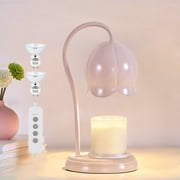 NATYSWAN Metal Candle Warmers with Dimmer & Timer Switch, 2 Bulbs, Pink