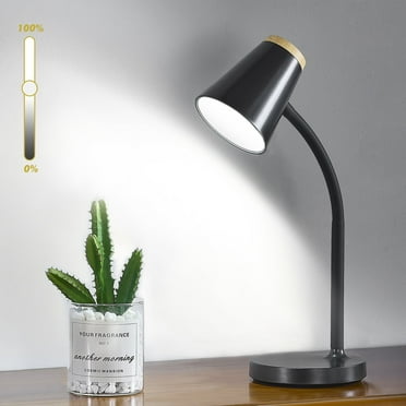 NATYSWAN Desk Lamp for College Dorm Room,Small Touch Dimmable Reading Lights,Adjustable Flexible Gooseneck Table Lamp for Bedside Bedroom Nightstand, Black