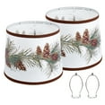 thumbnail image 1 of NATYSWAN Lamp Shade, Drum Fabric Lampshade for Table Lamp & Floor Light, Pinecone lampshade Set of 2，Lampshades Replacement, 1 of 10