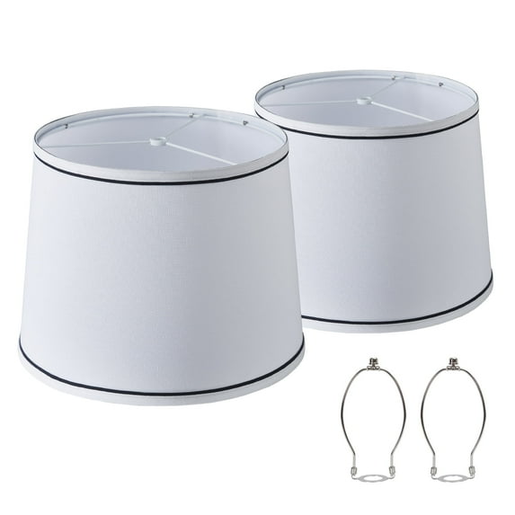 NATYSWAN Lamp Shades Set of 2, Drum Lampshades, Lampshade 10 Inches Height, Lampshades for Table Lamp, Floor Lamp, Pendant Light, Lamp Shade Harp Holder Included