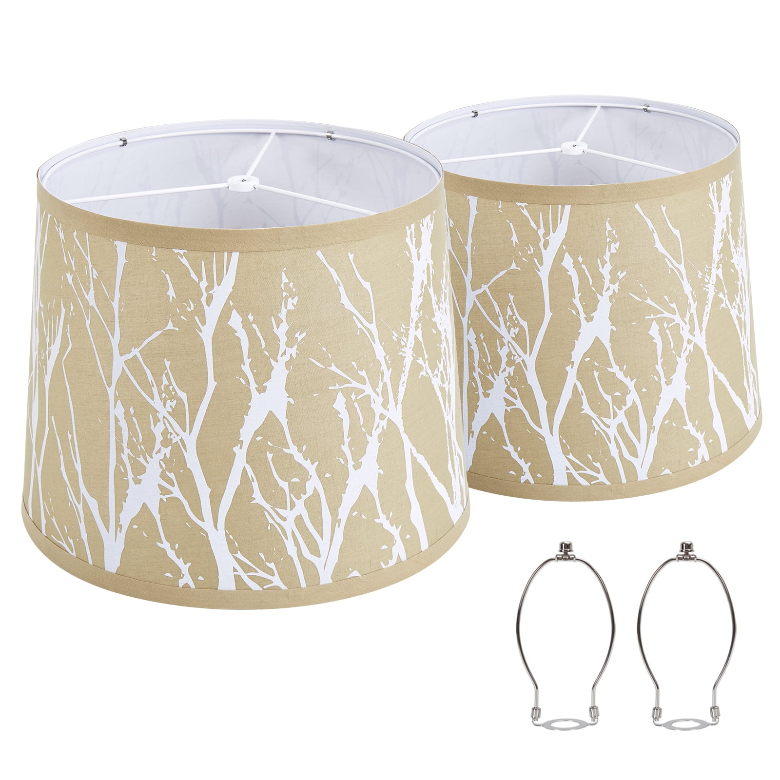 NATYSWAN Lampshades Set of 2,Drum Lampshades 11"x13"x10" ,Beige ...