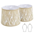 thumbnail image 1 of NATYSWAN Lampshades Set of 2,Drum Lampshades 11"x13"x10" ,Beige Lampshades Natural Linen Hand Crafted,Replacement Lampshade for Table Lamps Floor Lamps Bedside Lamps, 1 of 9