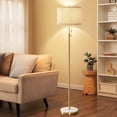 thumbnail image 1 of NATYSWAN Modern Floor Lamp for Living Room, Adjustable Height Standing Lamp with Marble Base Tall Lamp with Pull Chain Switch Floor Lamps for Living Room, Bedroom & Office Bulbs Not Included (Gold), 1 of 9