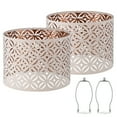 thumbnail image 1 of NATYSWAN Pink Lamp Shades Set of 2, Universal Drum Lampshades for Table Lamp, Floor Lamp,Lamp Shade Harp Holder Included, 1 of 7