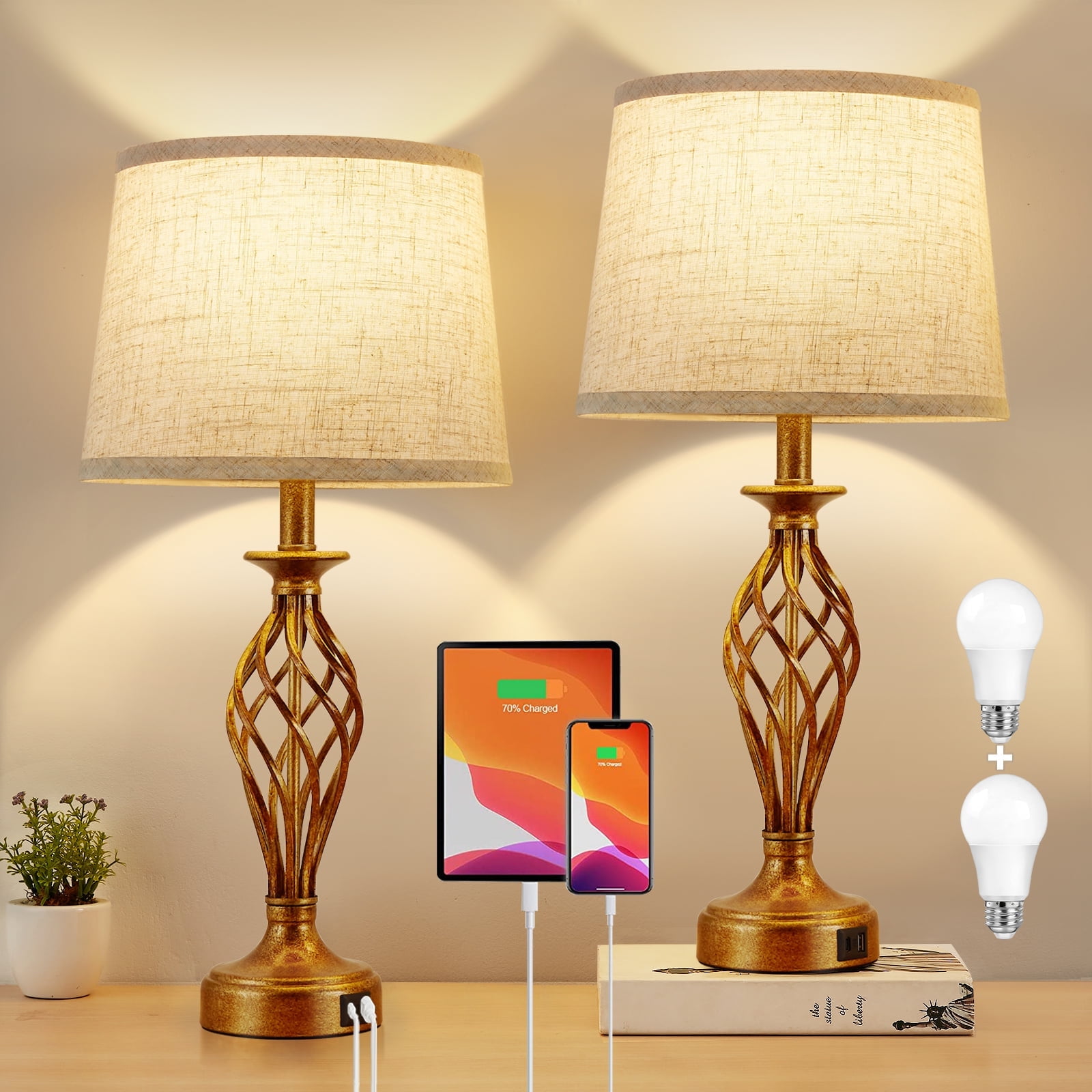 Night Stand Amazon Lamps Bedside Bronze Table Lamps For Bedroom