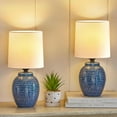 thumbnail image 1 of NATYSWAN Table Lamps Set of 2-13.75" Small Bedside Lamps - Classic Farmhouse Ceramic Table Lamp for Bedroom, Living Room, Nightstand, Office, 1 of 8