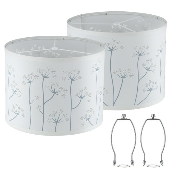 NATYSWAN White Lamp Shade, Large Drum Lampshade , Replacement Lamp Shade Natural Linen Hand Crafted for Table Lamps Floor Lamps, Easy Assembly Required