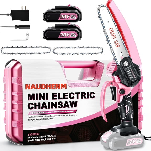 NAUDHENM 6-Inch Cordless Handheld Chain Saw, 12 V, Anti-Vibration