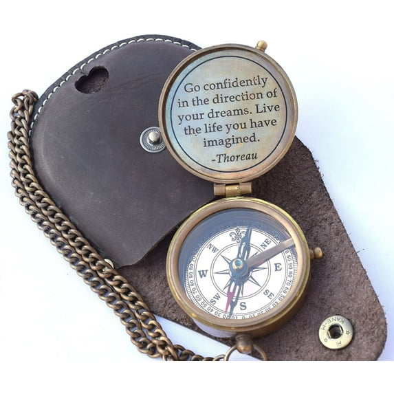 Regal Nauticaz Compass with Stamped Leather Case, Brown, 1 Count, 1 Pack