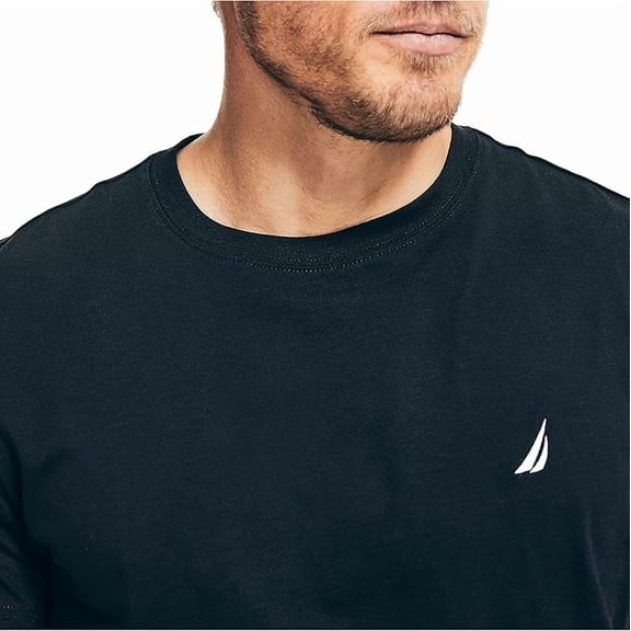 NAUTICA Men's J-Class Solid Crewneck T-Shirt, Navy, L