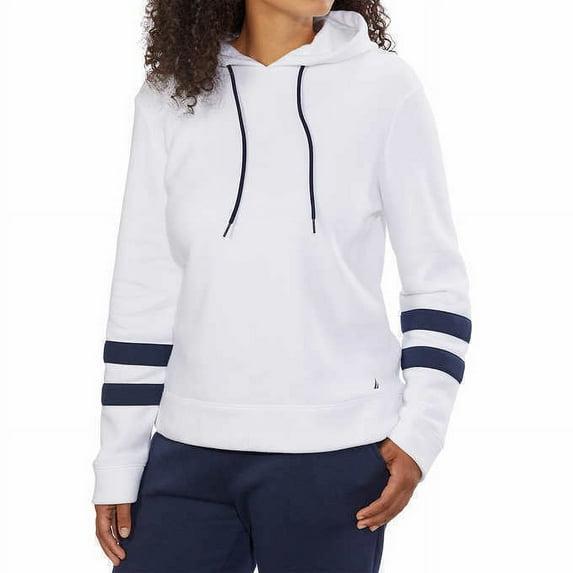 NAUTICA Women's Fleece Hoodie White Sizes XL