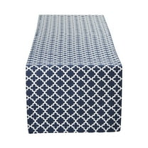 NAUTICAL BLUE LATTICE TABLE RUNNER 14x108